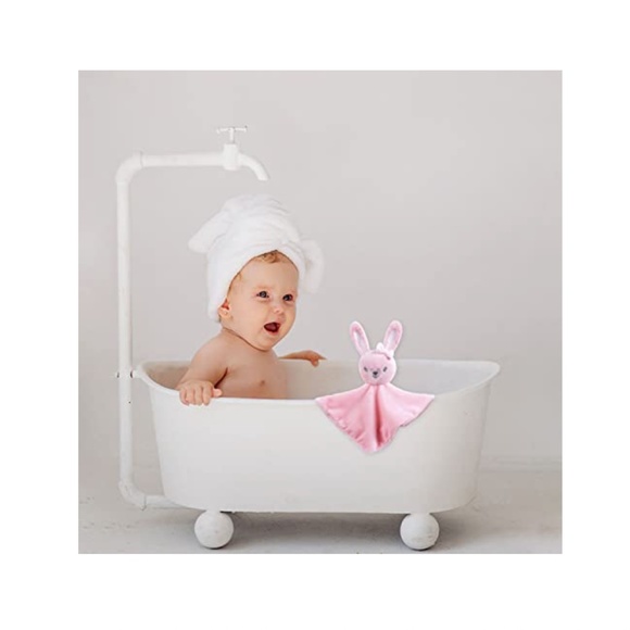 NEW Pink Bunny Plush Baby Security Blanket - Picture 3 of 7
